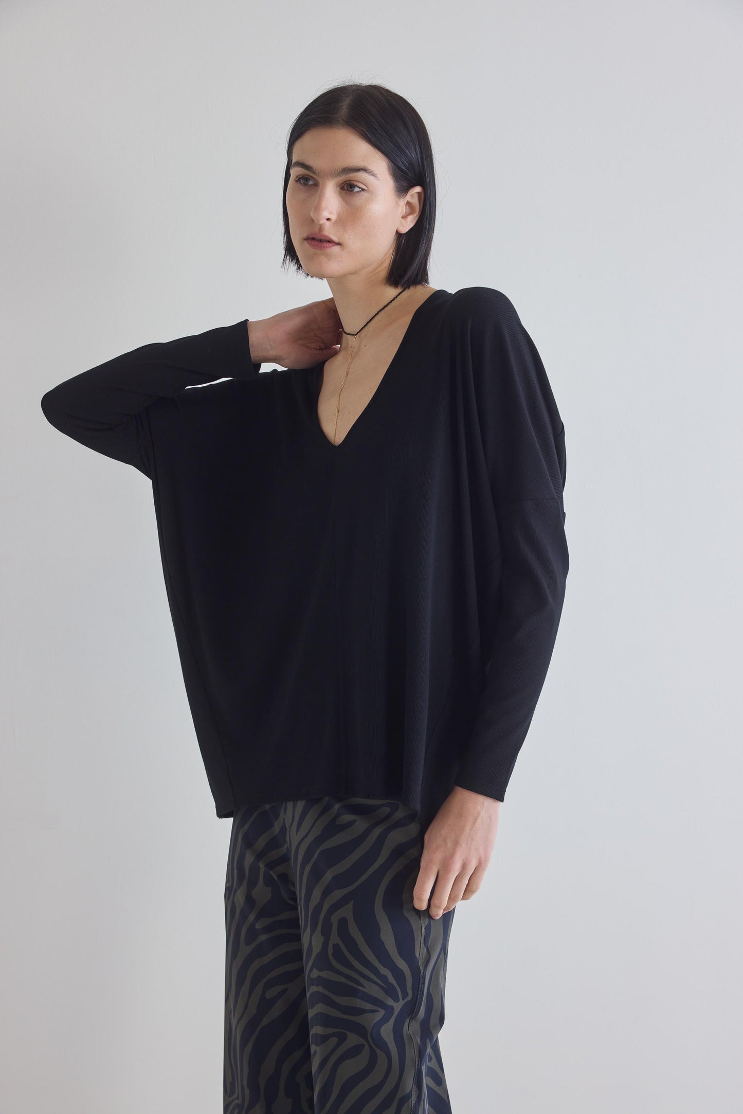 The Ribbed Dolman Long Sleeve Top