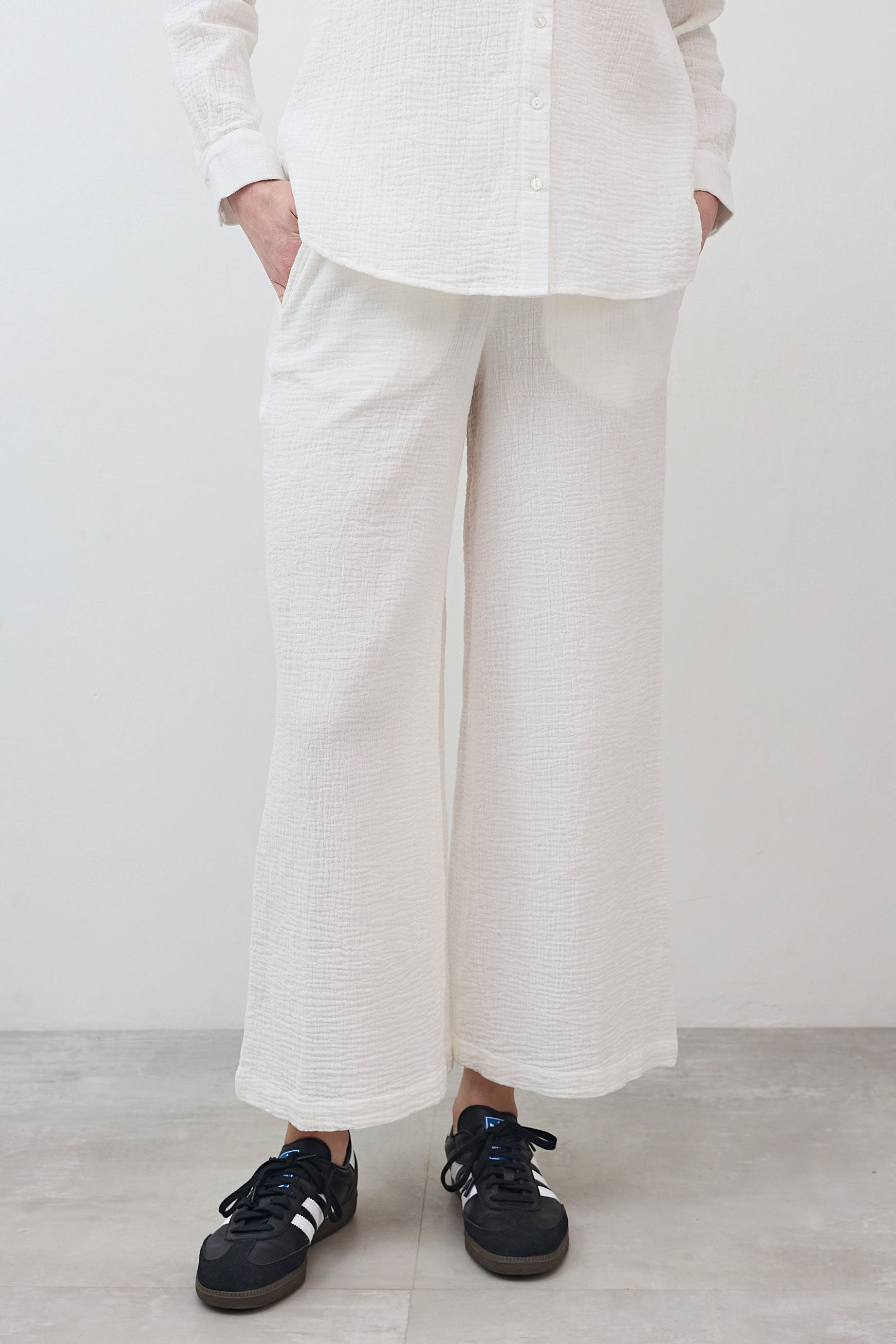 Airy Wide Leg Pants | Marshmallow – Ruti
