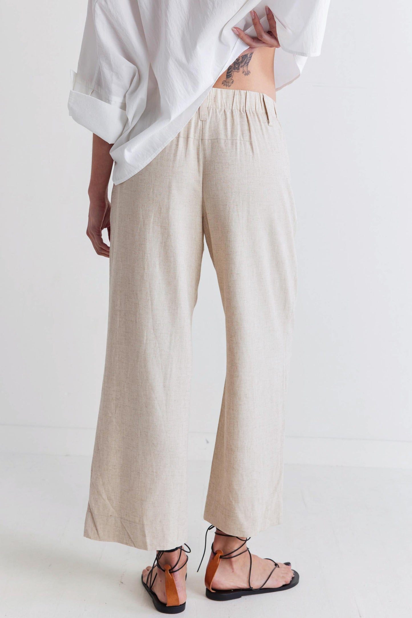 Linen A-Line Pants