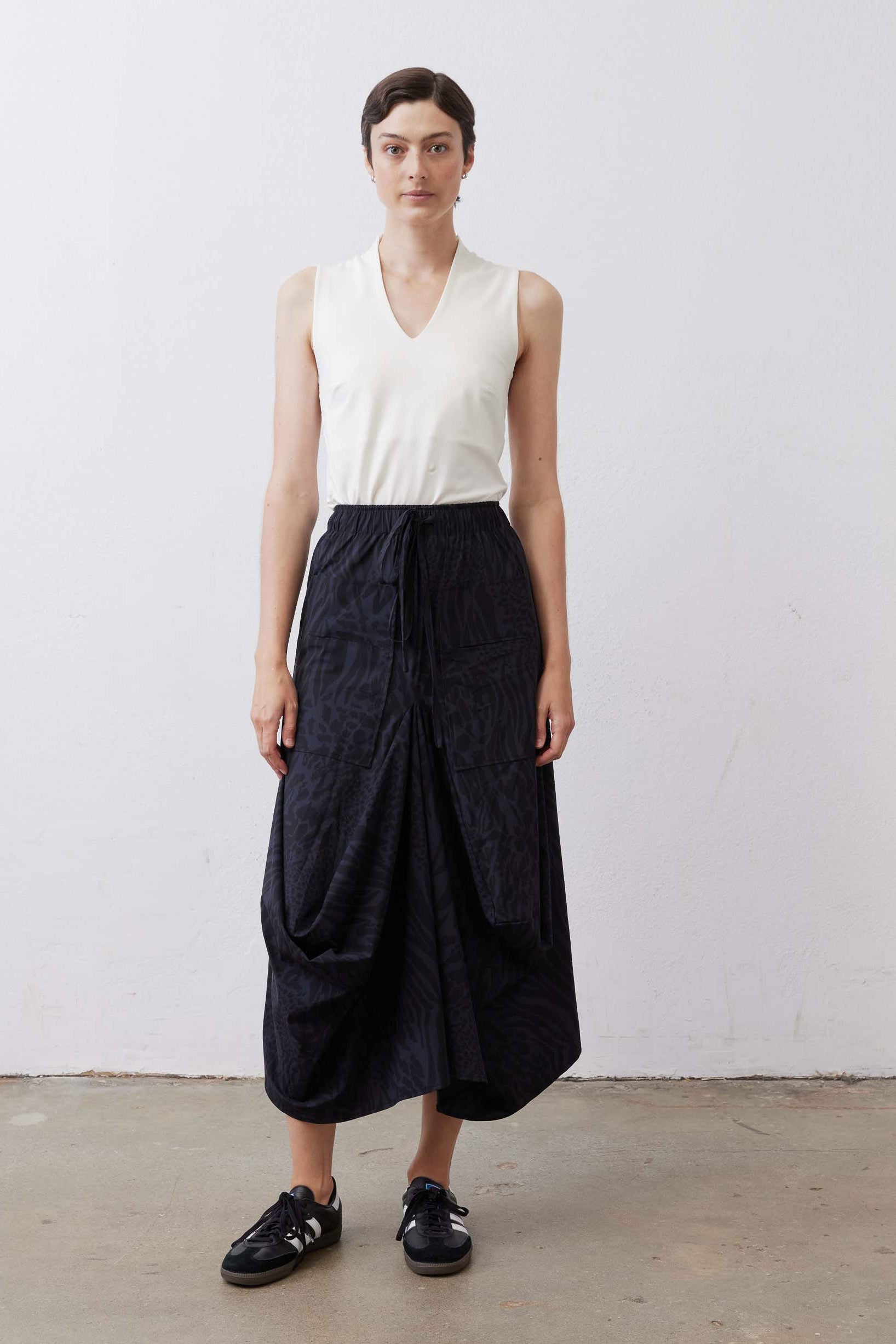 The Go-To Skirt | Dark Navy Animal – Ruti