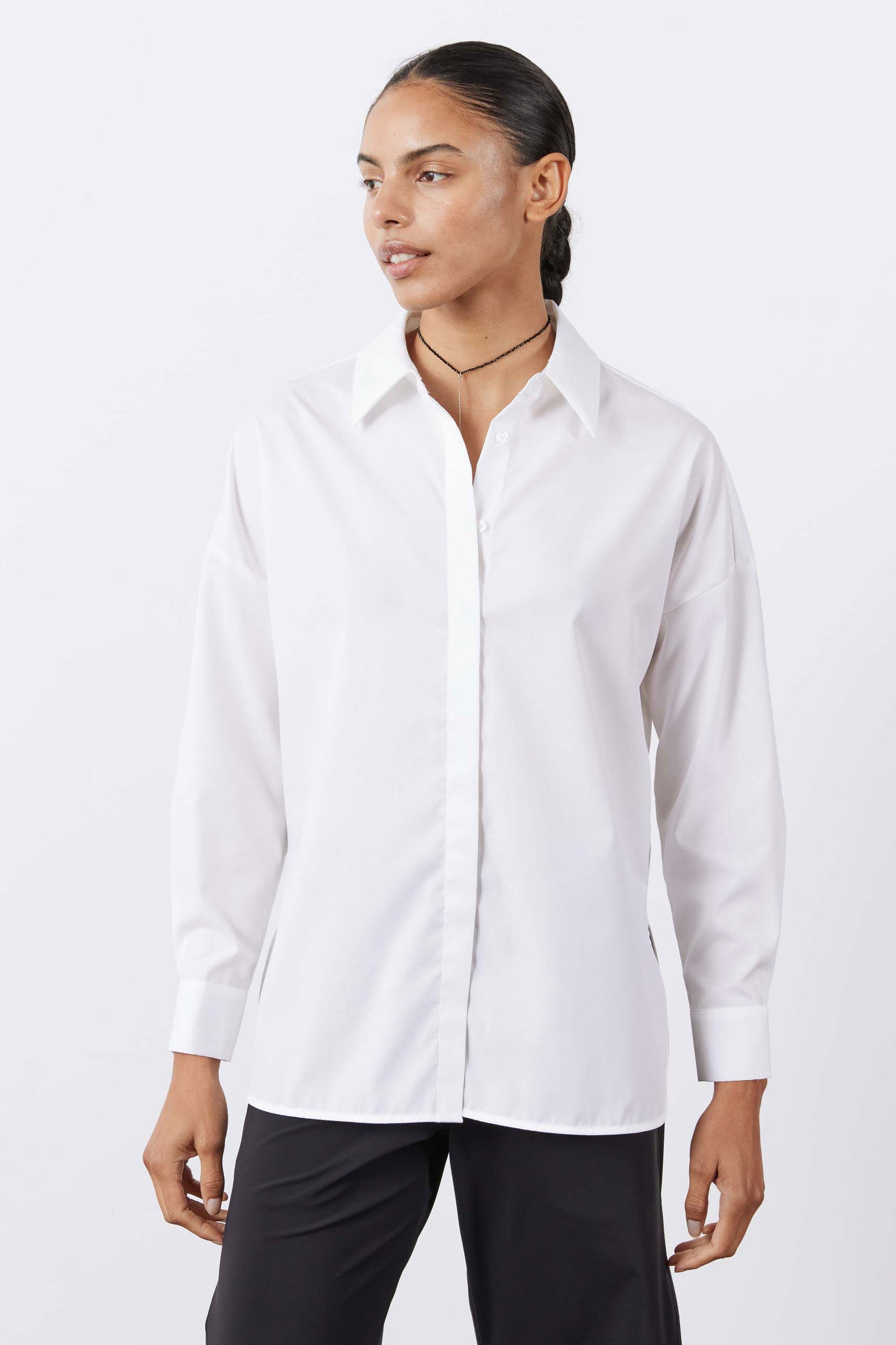 Non-Iron Refine Oversized Tunic
