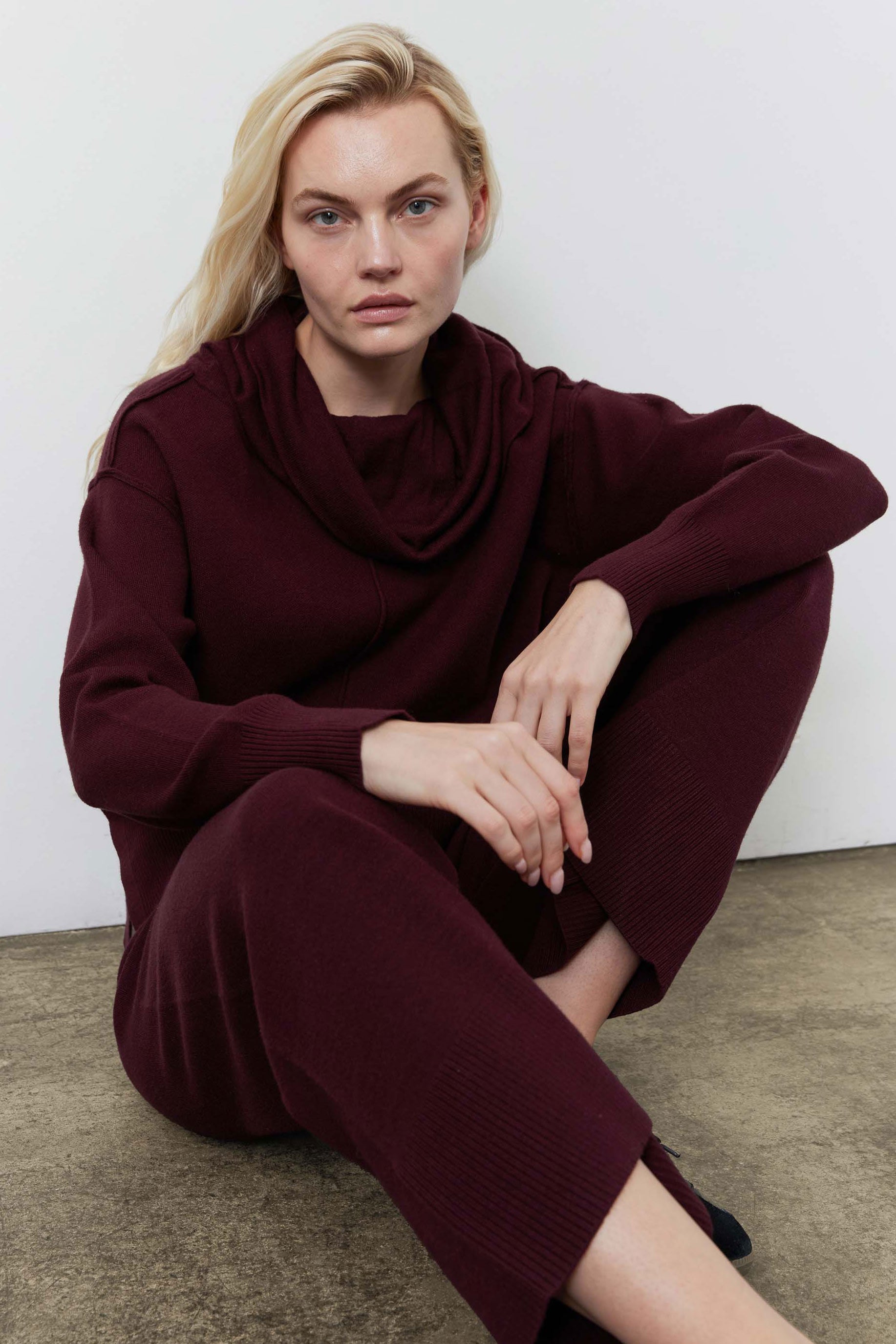Recline Sweater Lounge Set | Burgundy – Ruti