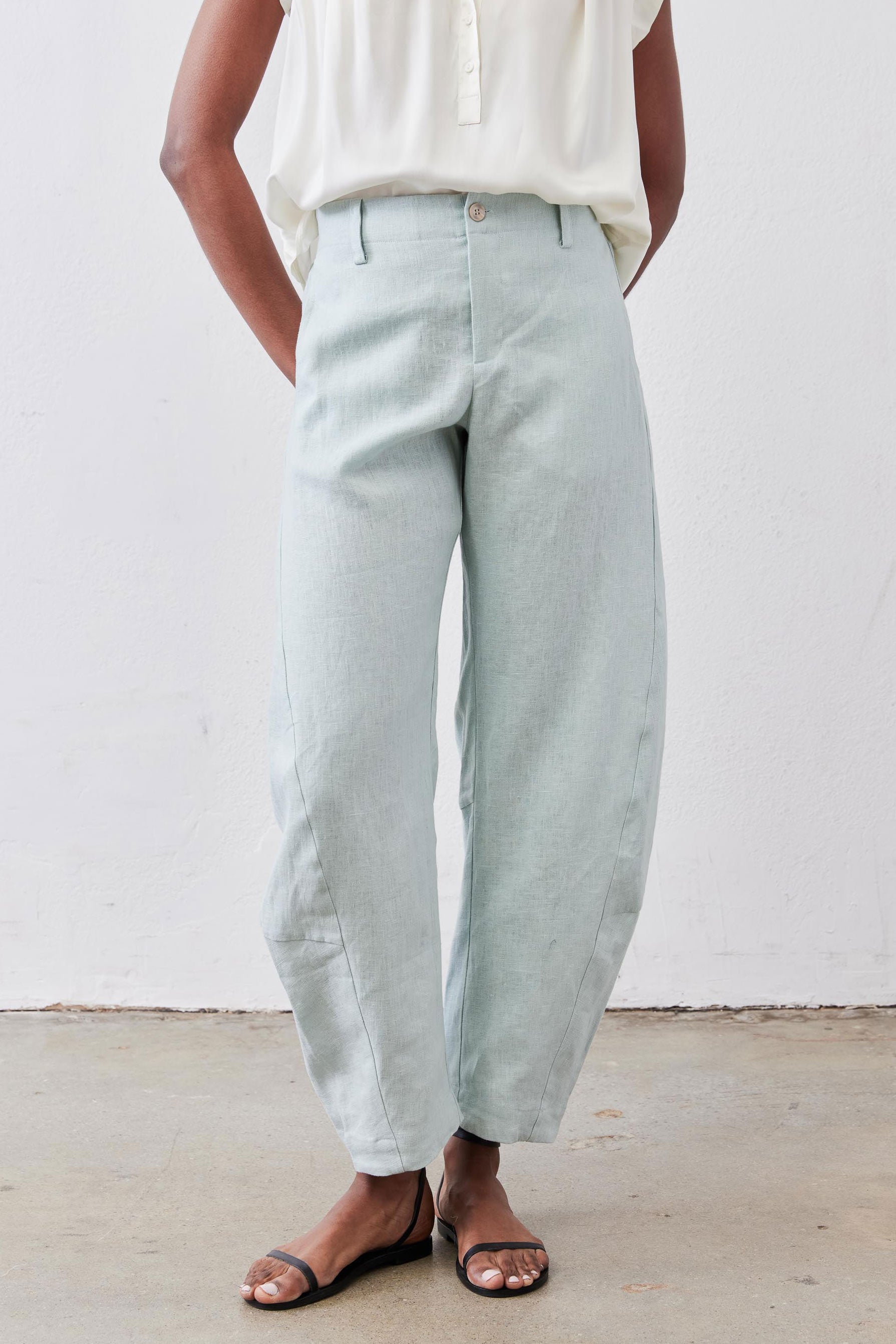 The Uptown Loose Linen Pants | Mint – Ruti