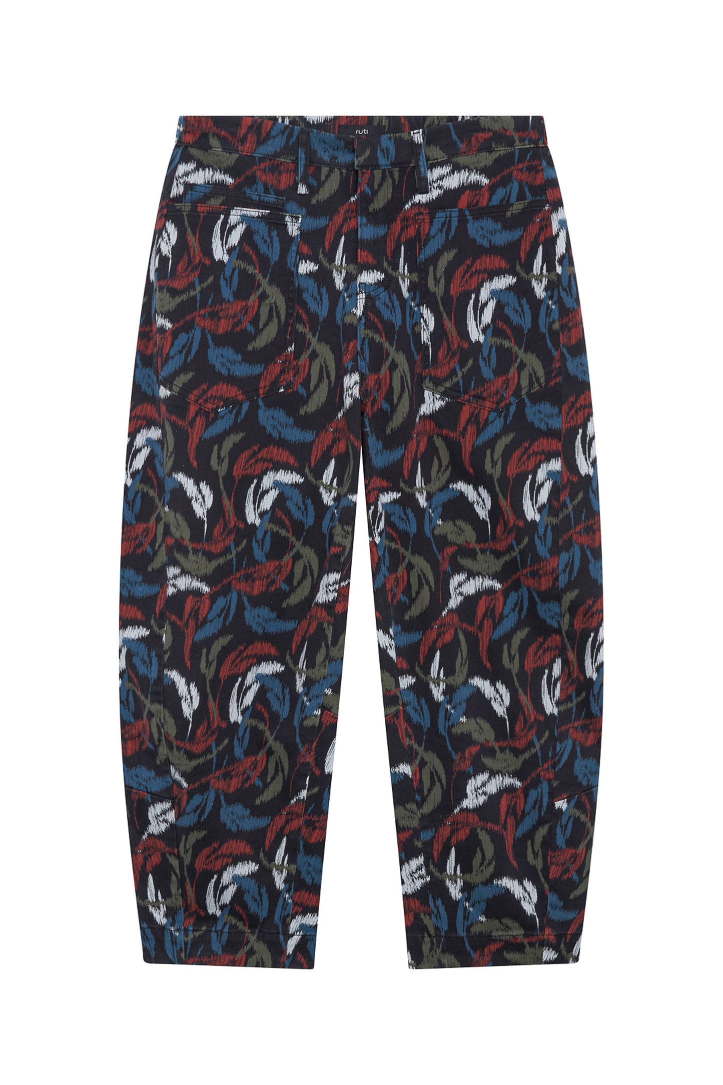 The Printed Slouchy Soft Twill Pants