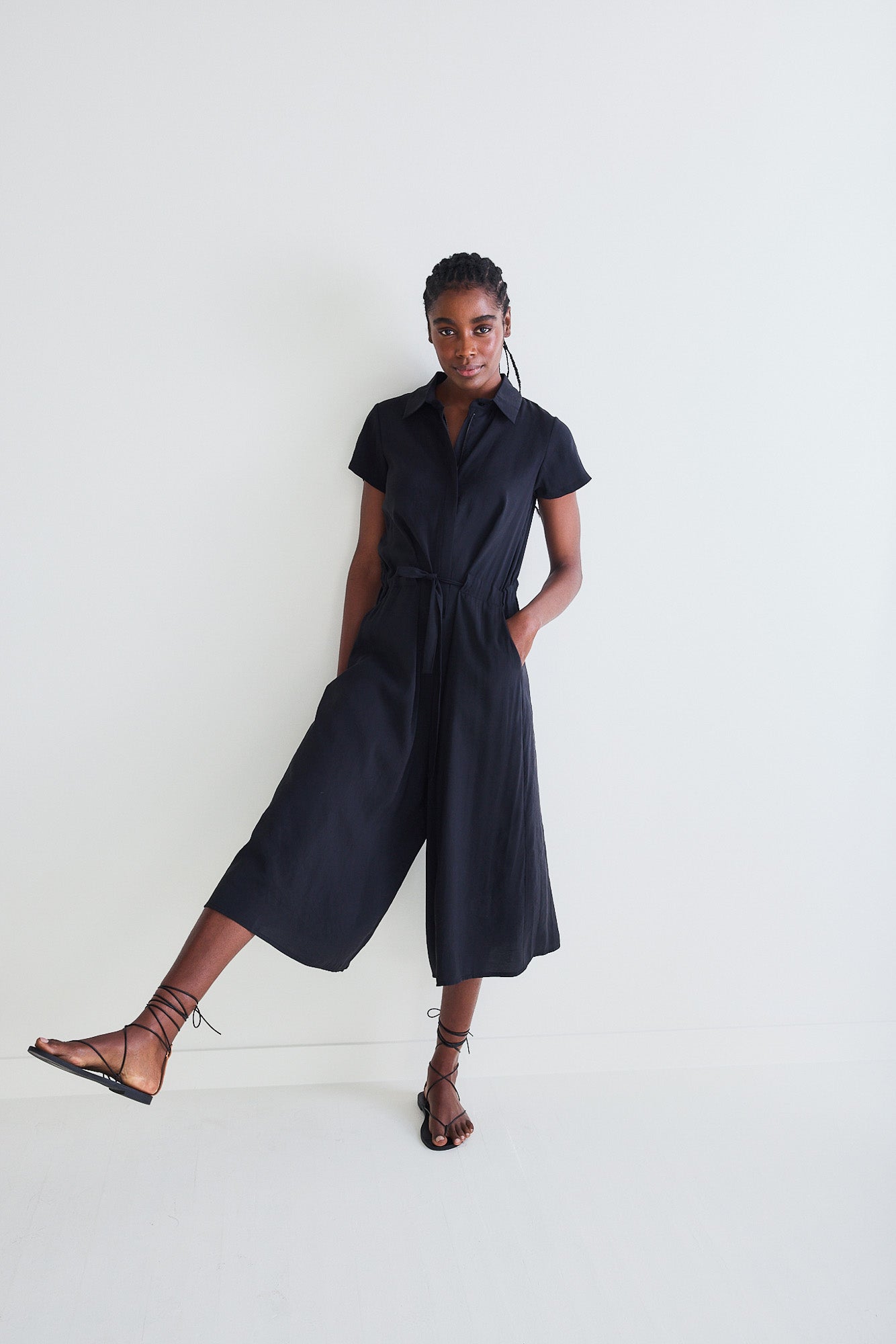 Comfort Zone Cropped Jumpsuit