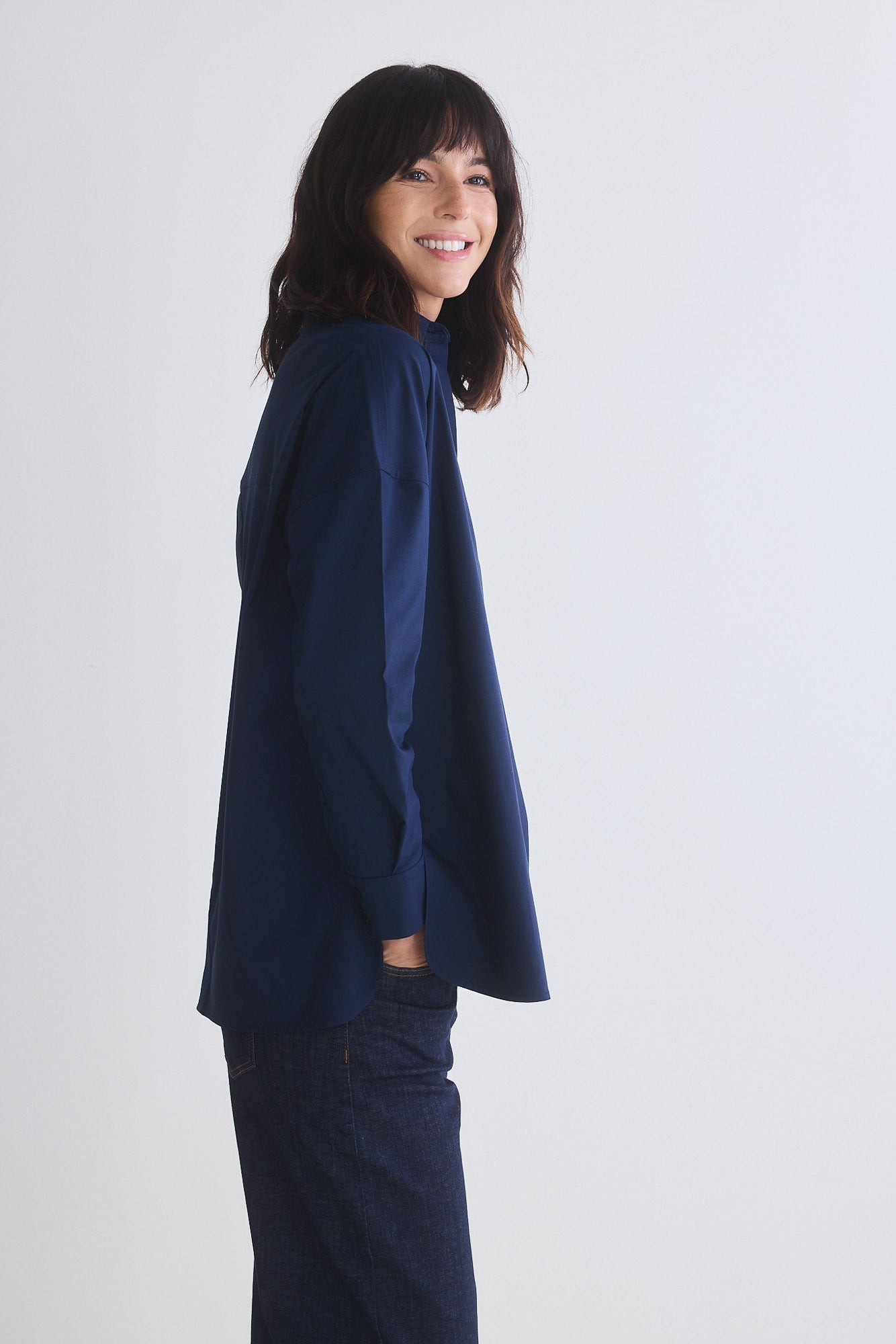Refine Oversized Tunic With Buttons