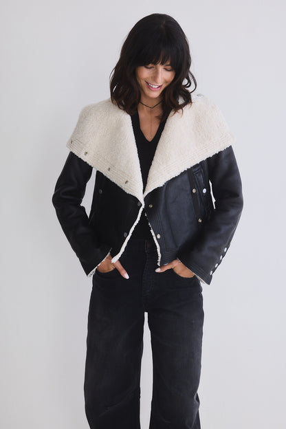 The Cruiser Reversible Shearling Moto Jacket