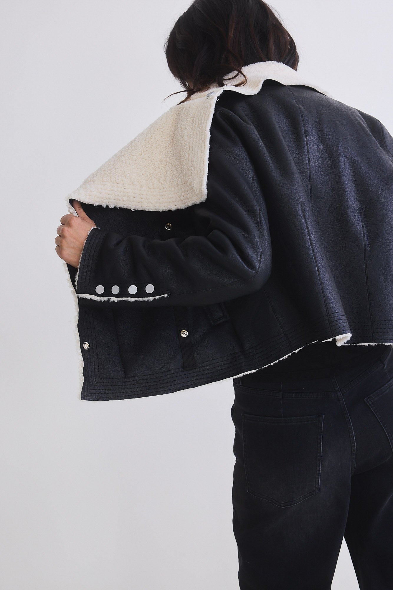 The Cruiser Reversible Shearling Moto Jacket