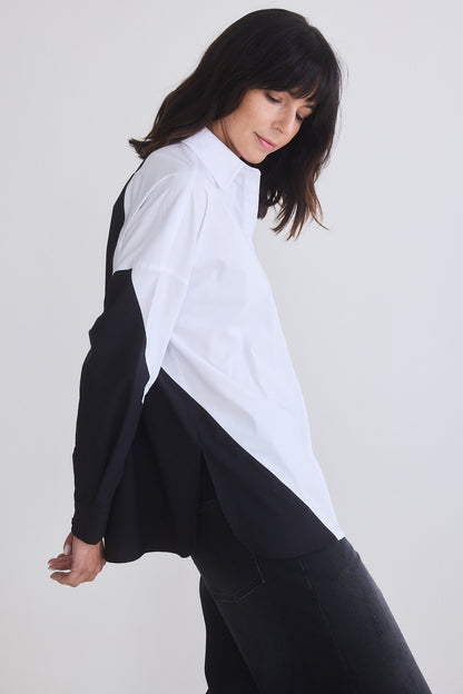 Colorblock Refine Oversized Tunic