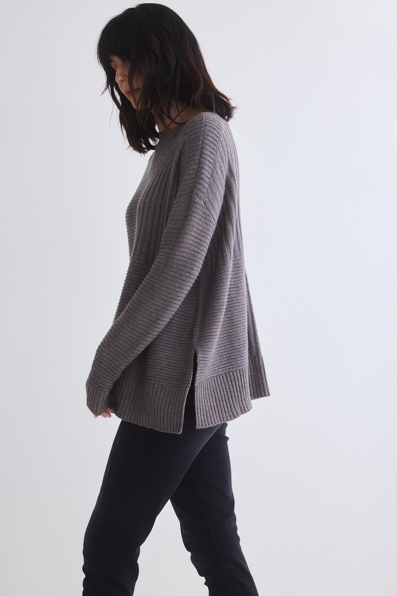 Mixed Knit Oversized Pullover - Ready to Wear