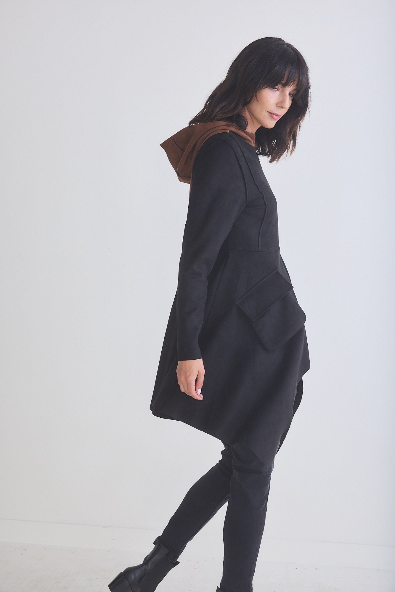 Microsuede coat outlet