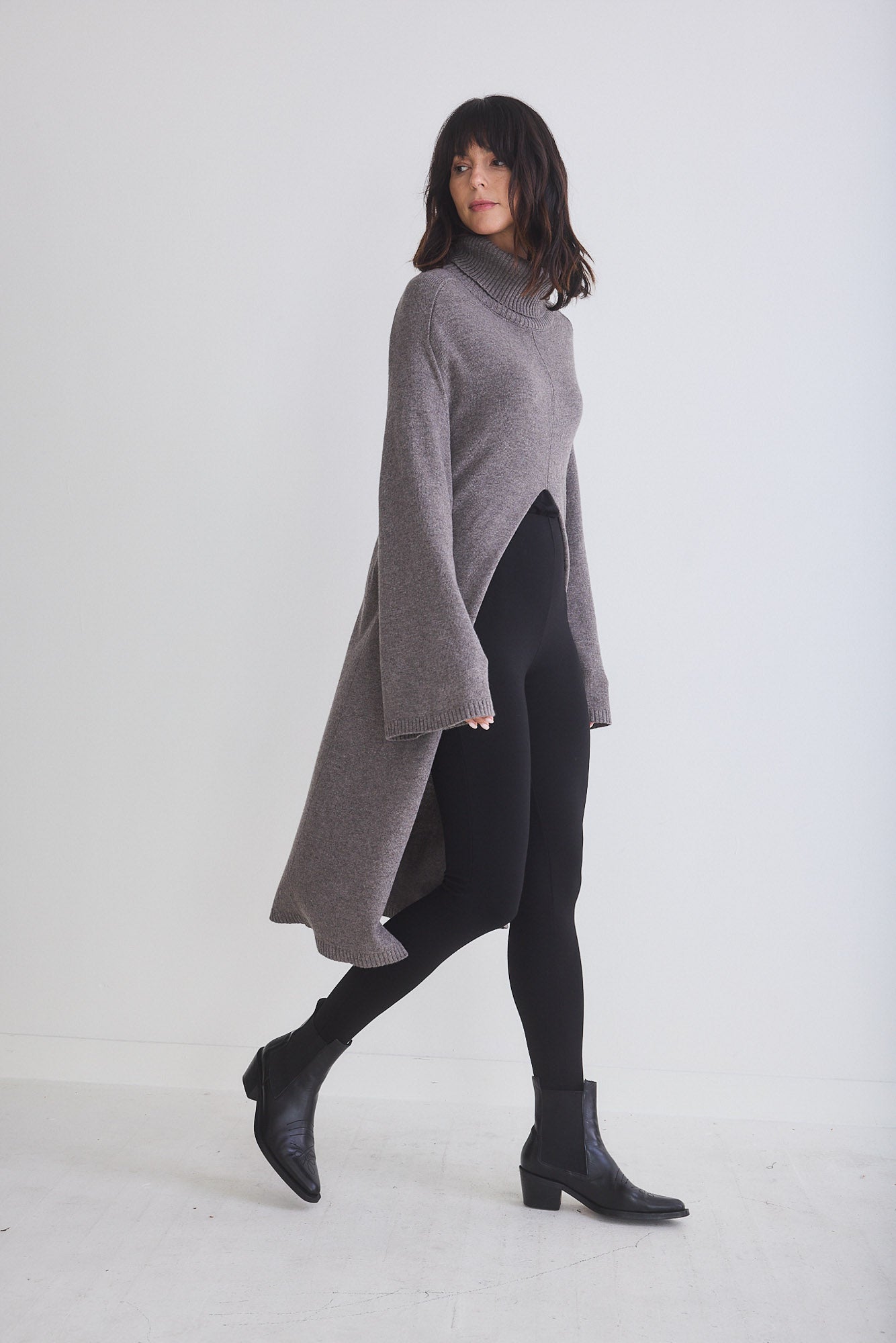 Menace solid tunic on sale sweater