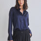 Shift Your Gaze Silk Button Down Blouse