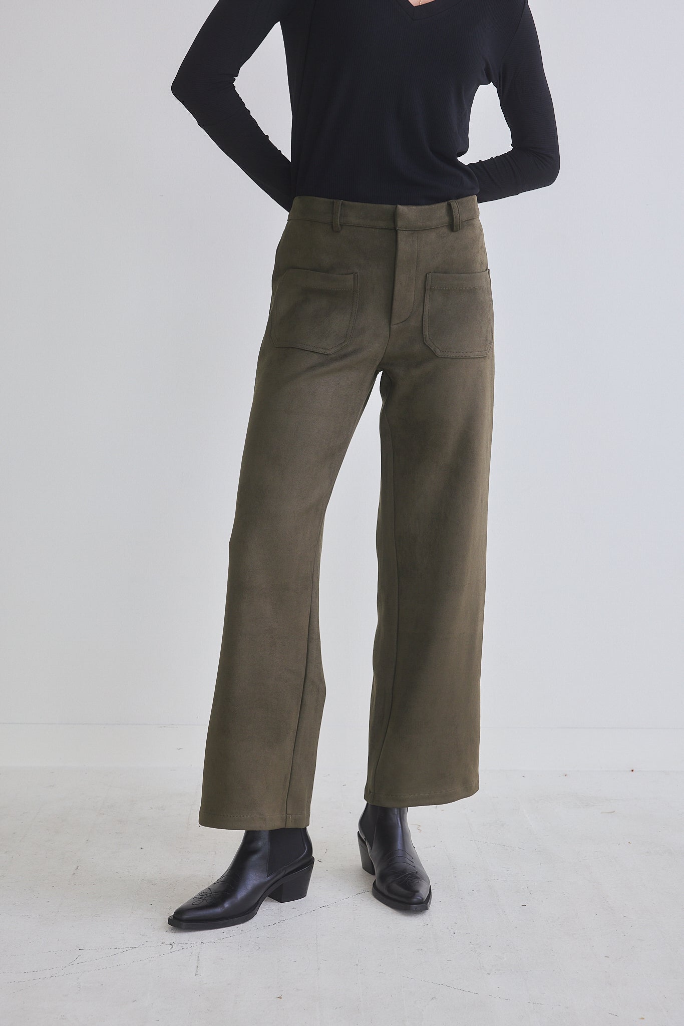 Microsuede cargo sale pants