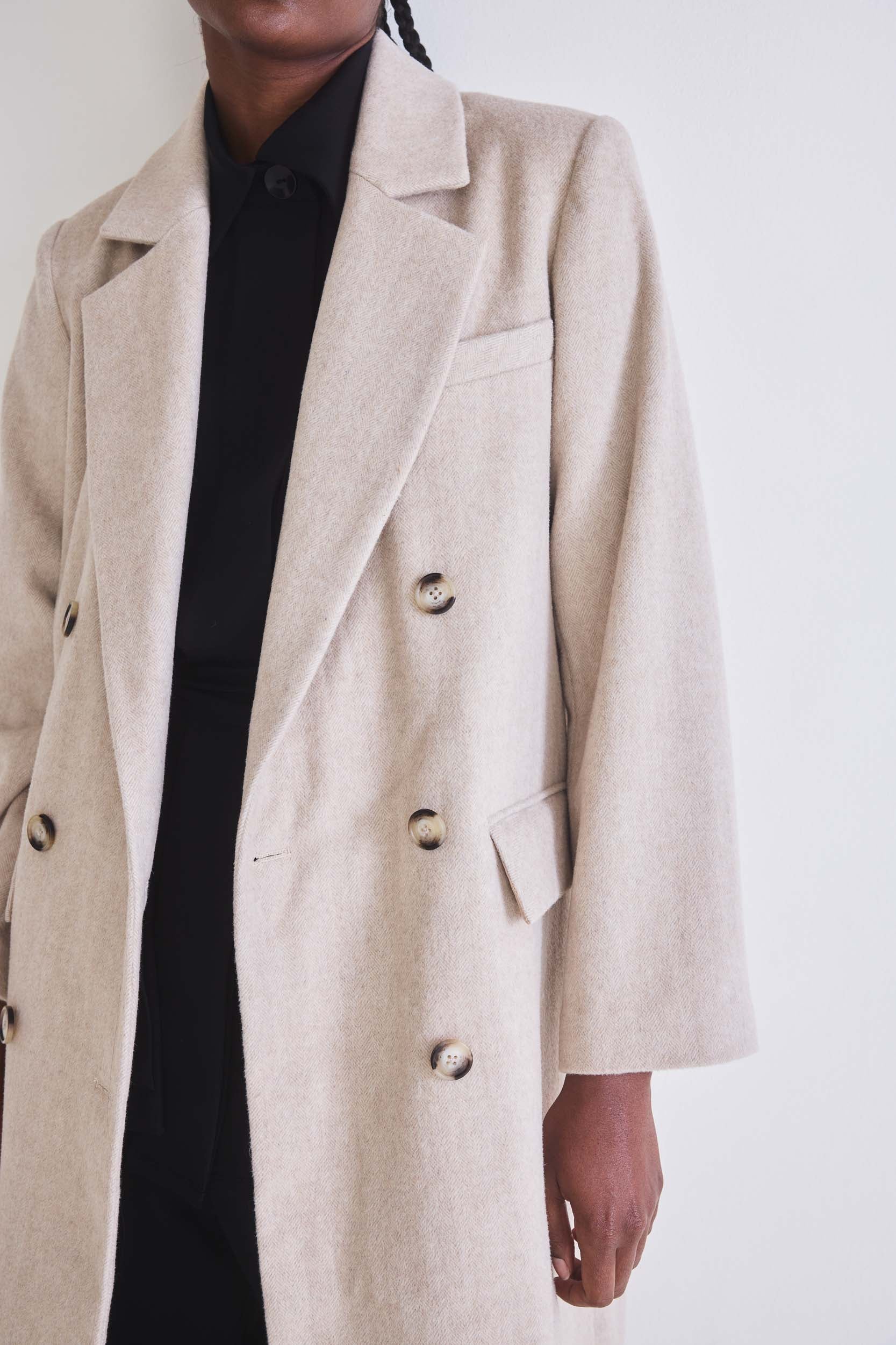 Soho wool sales trench coat