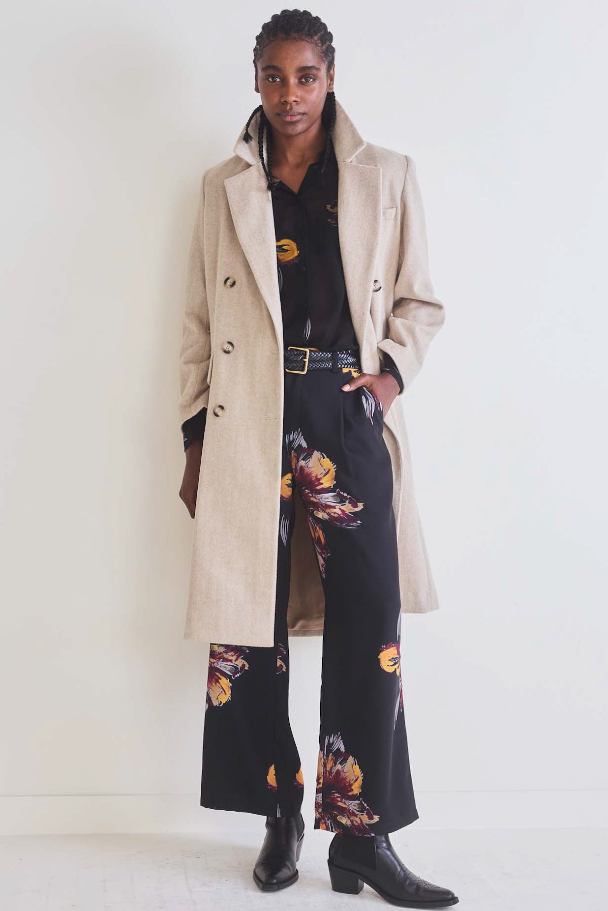 Soho wool sales trench coat