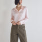 Shift Your Gaze Button Down Silk Blouse