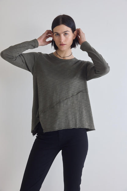 Inner Glow Asymmetric Long Sleeve Top