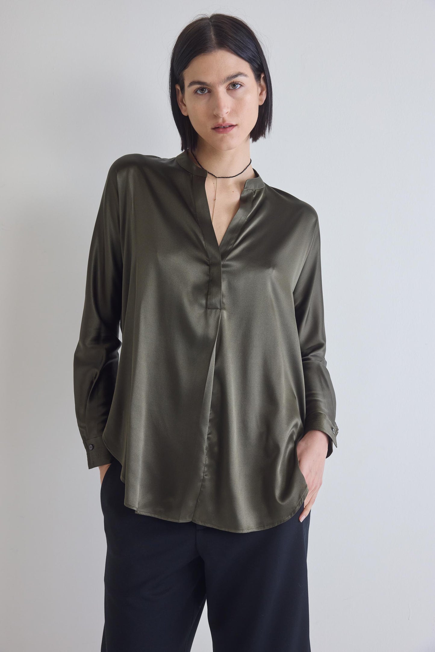Set Your Sights Silk Blouse