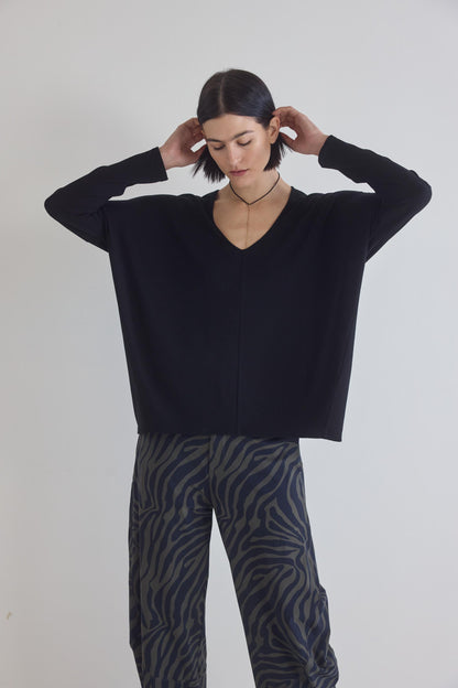 The Ribbed Dolman Long Sleeve Top