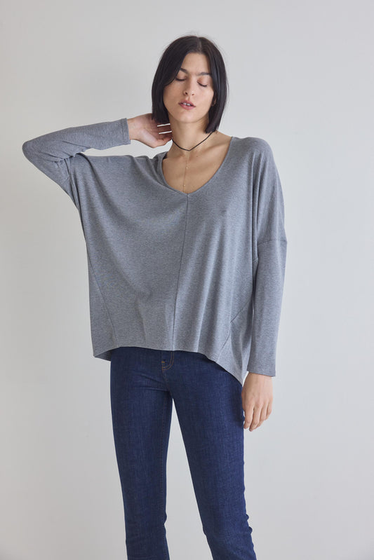The Ribbed Dolman Long Sleeve Top