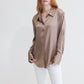 Shift Your Gaze Silk Button Down Blouse