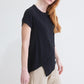 Inner Glow Asymmetric Short Sleeve Top