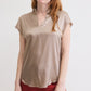 Cap Sleeve Washable Silk Blouse