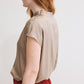 Cap Sleeve Washable Silk Blouse