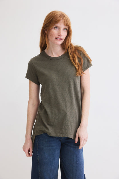 Bliss Asymmetric Pima Cotton Tee