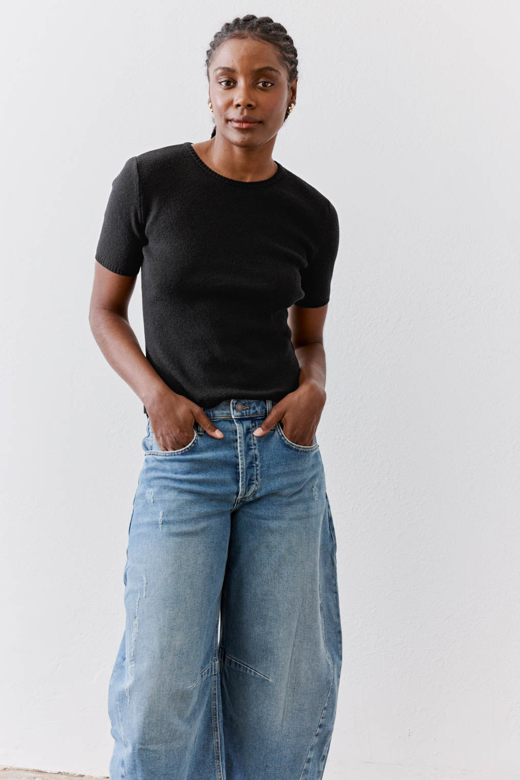 Short Sleeve Sweater Top