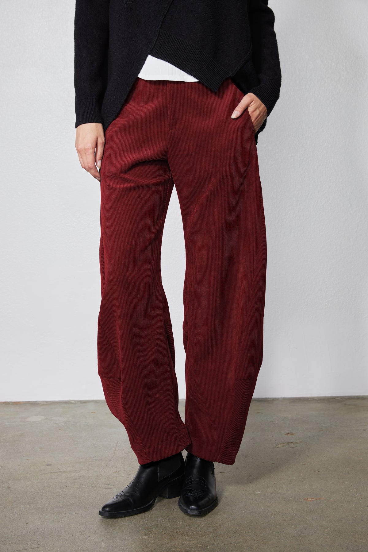 The Uptown Loose Barrel Corduroy Pants