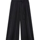 Light Poplin Paperbag Wide Leg Pants