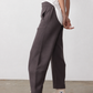 Storm gray work scuba pants with cropped wide legs and secure side pocket
