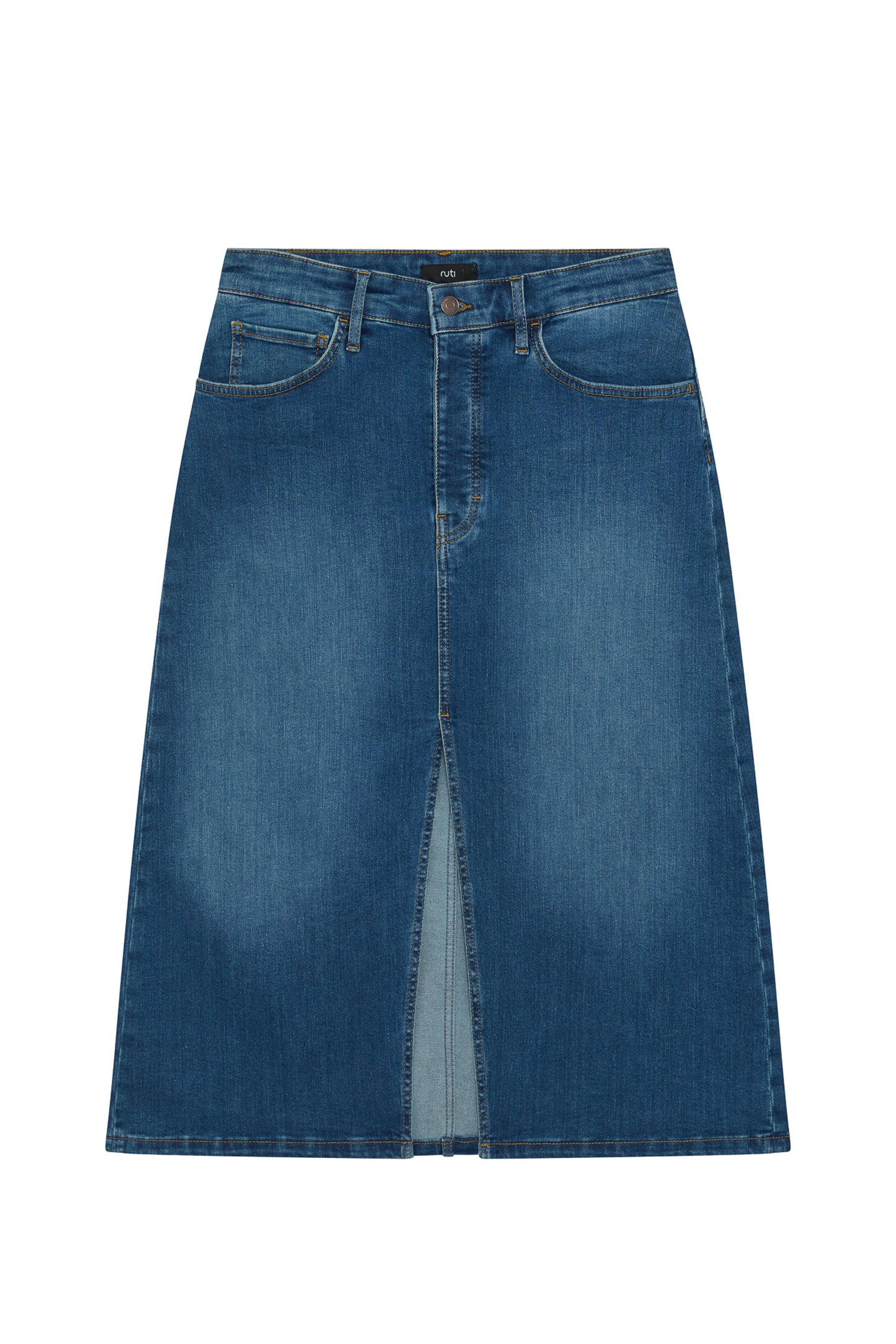 The 90's Denim Midi Skirt