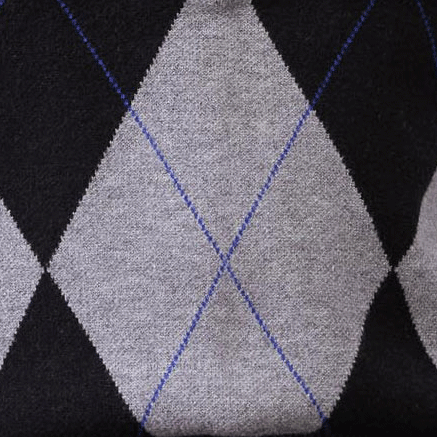 Black Gray Blue Argyle