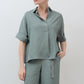 Silk Linen Oversized Pullover Blouse
