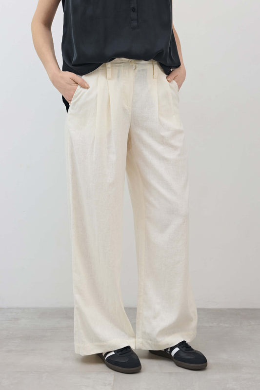 The Wide Leg Linen Trousers