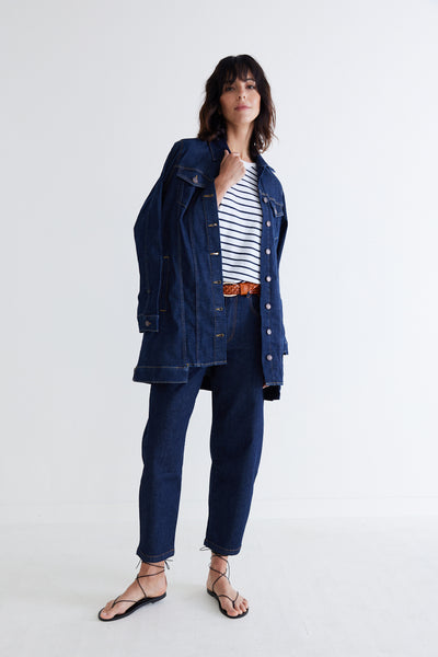 Floor length jean outlet jacket