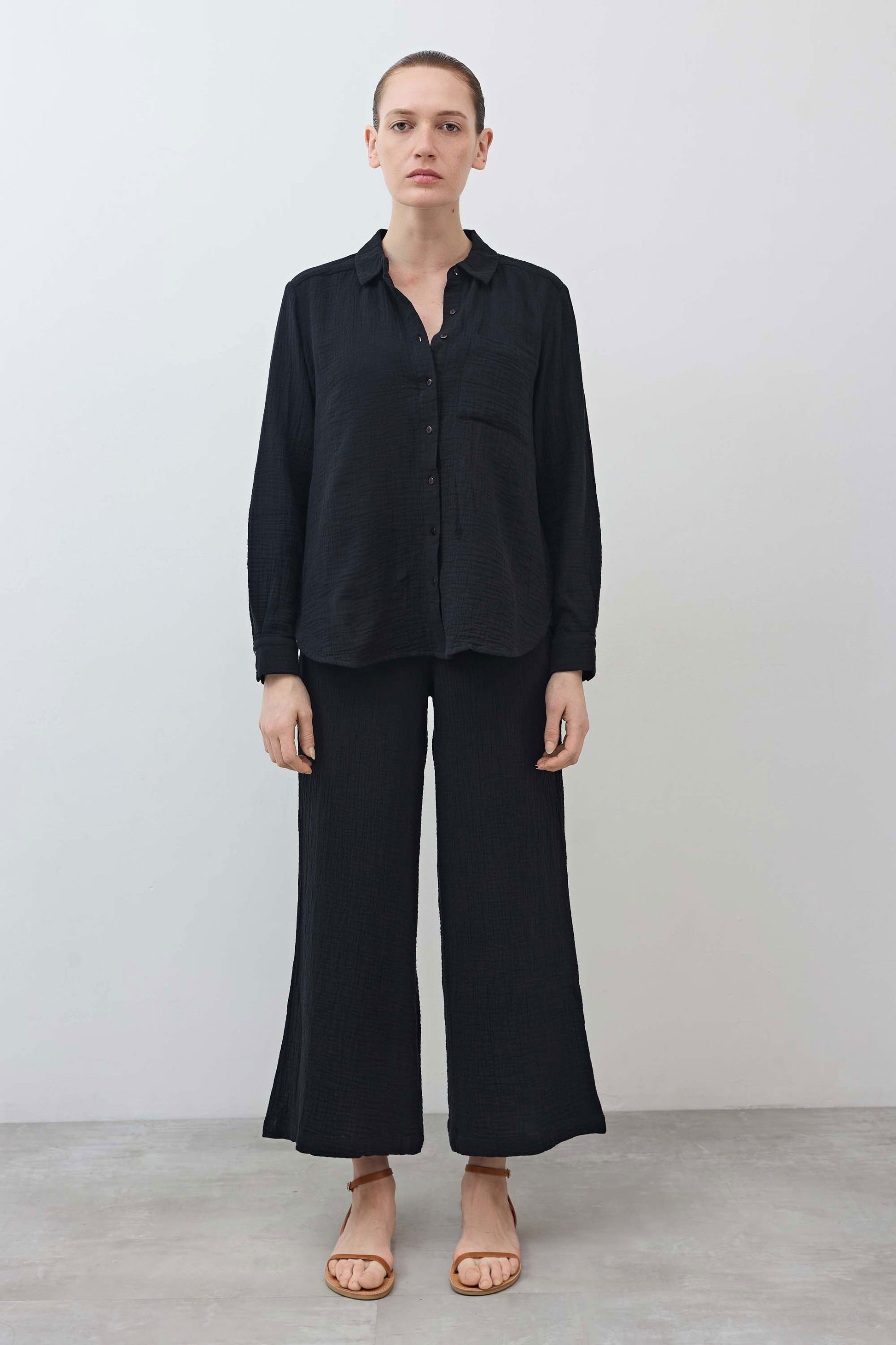 wide leg black dress pants for women High Waist Pant - Ponte The high Airy Wide Leg Pants Black