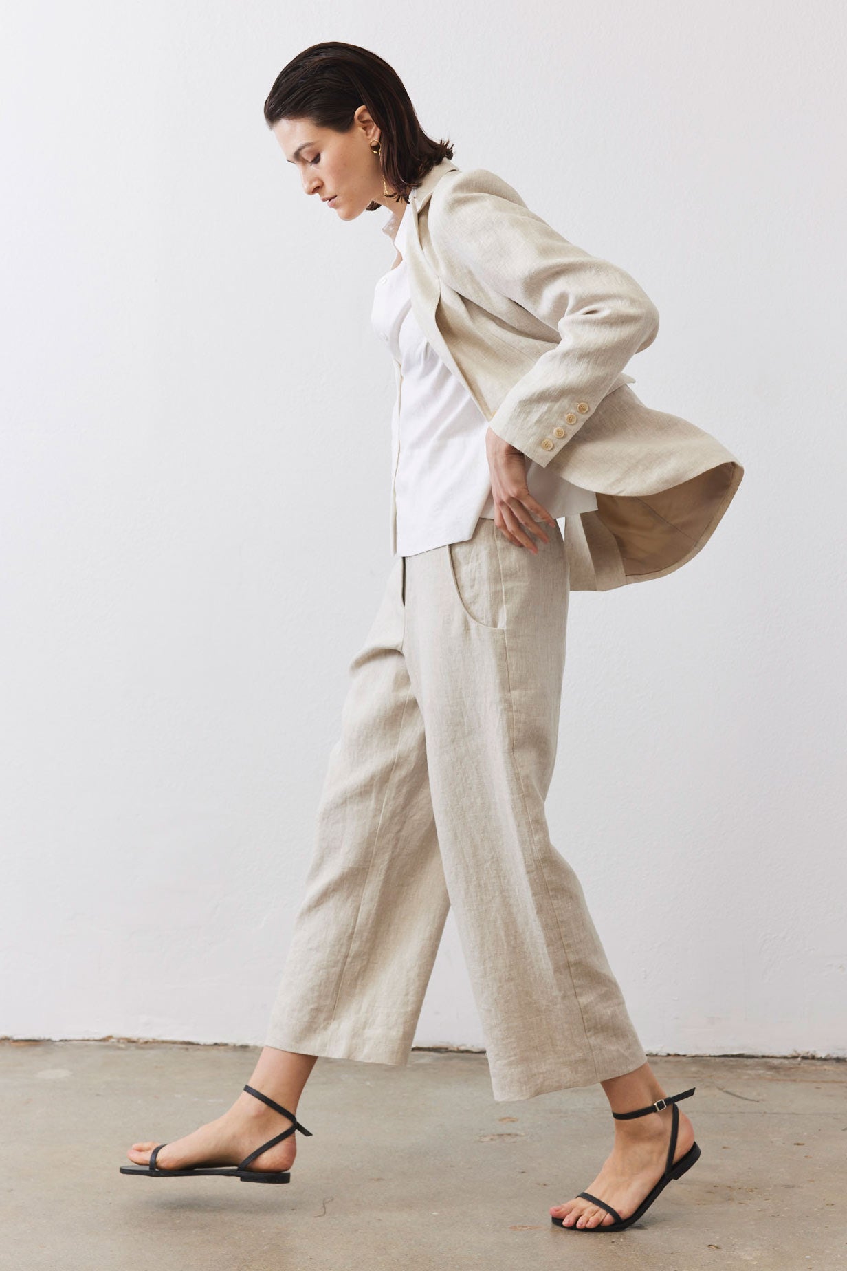 Linen A-Line Pants