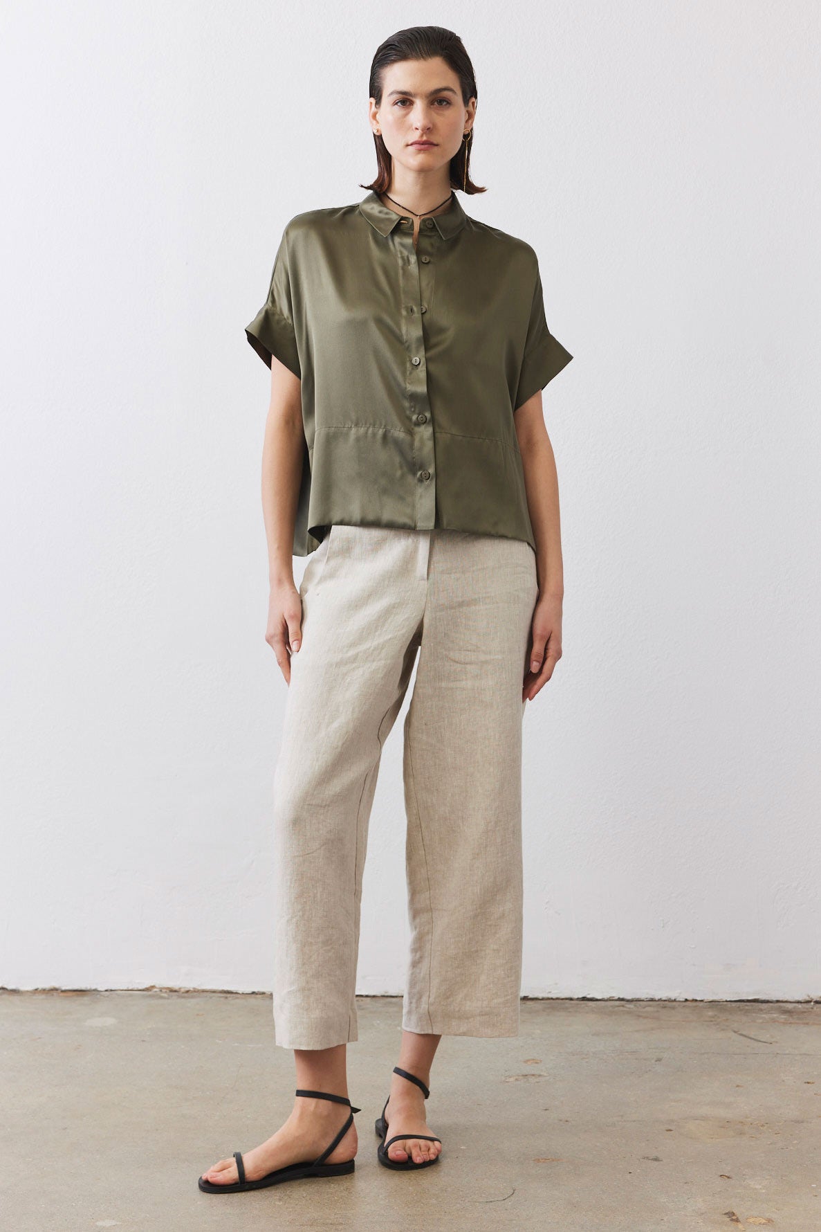 Linen A-Line Pants