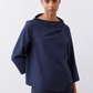 Asymmetric Popover Poplin Blouse