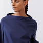 Asymmetric Popover Poplin Blouse