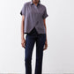 Asymmetric Button Short Sleeve Blouse