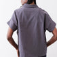 Asymmetric Button Short Sleeve Blouse