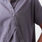 Asymmetric Button Short Sleeve Blouse