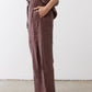 Chicory coffee utility pants with drawstring waist and side patch pocket