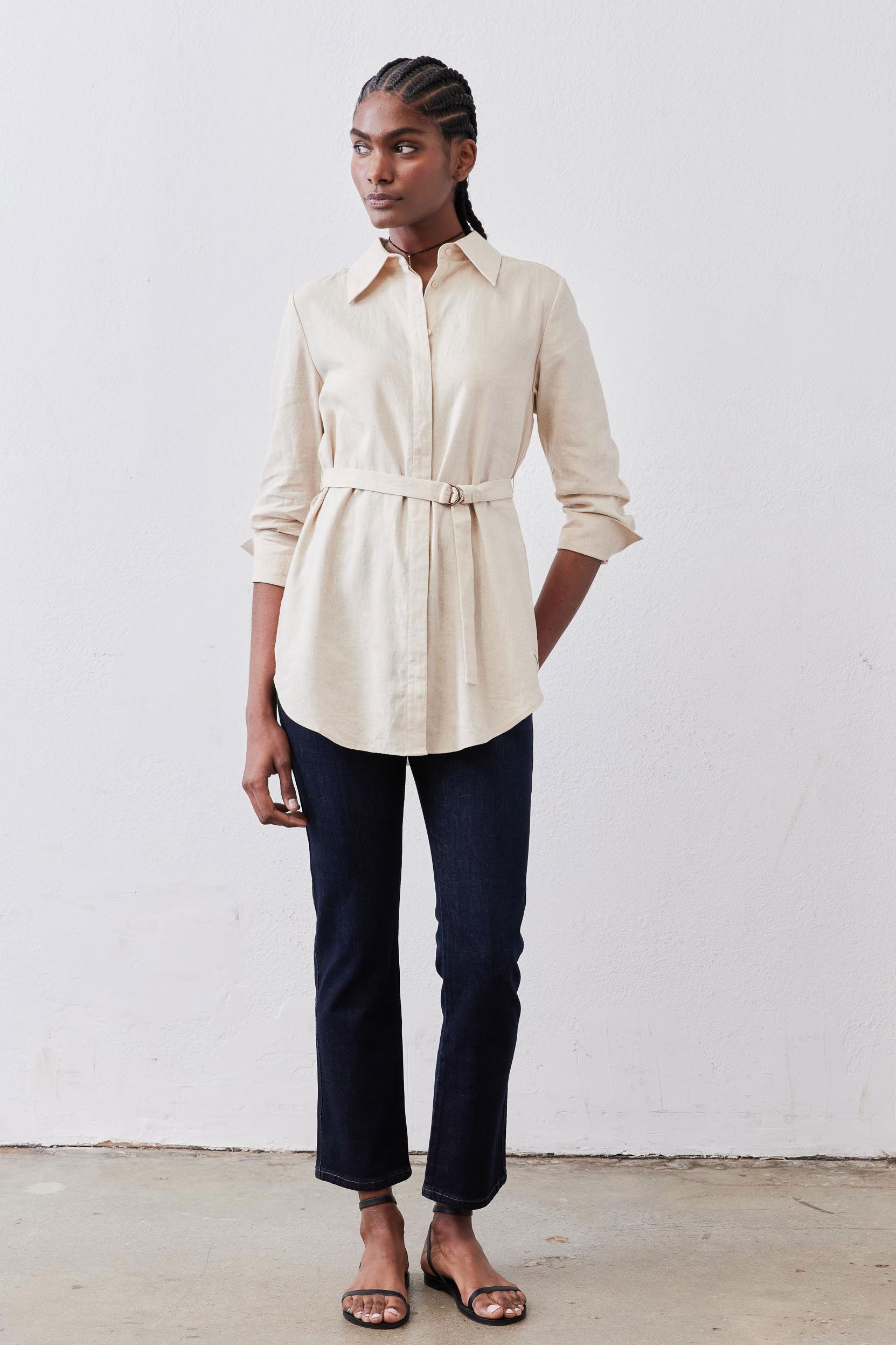 Belted Linen Tunic