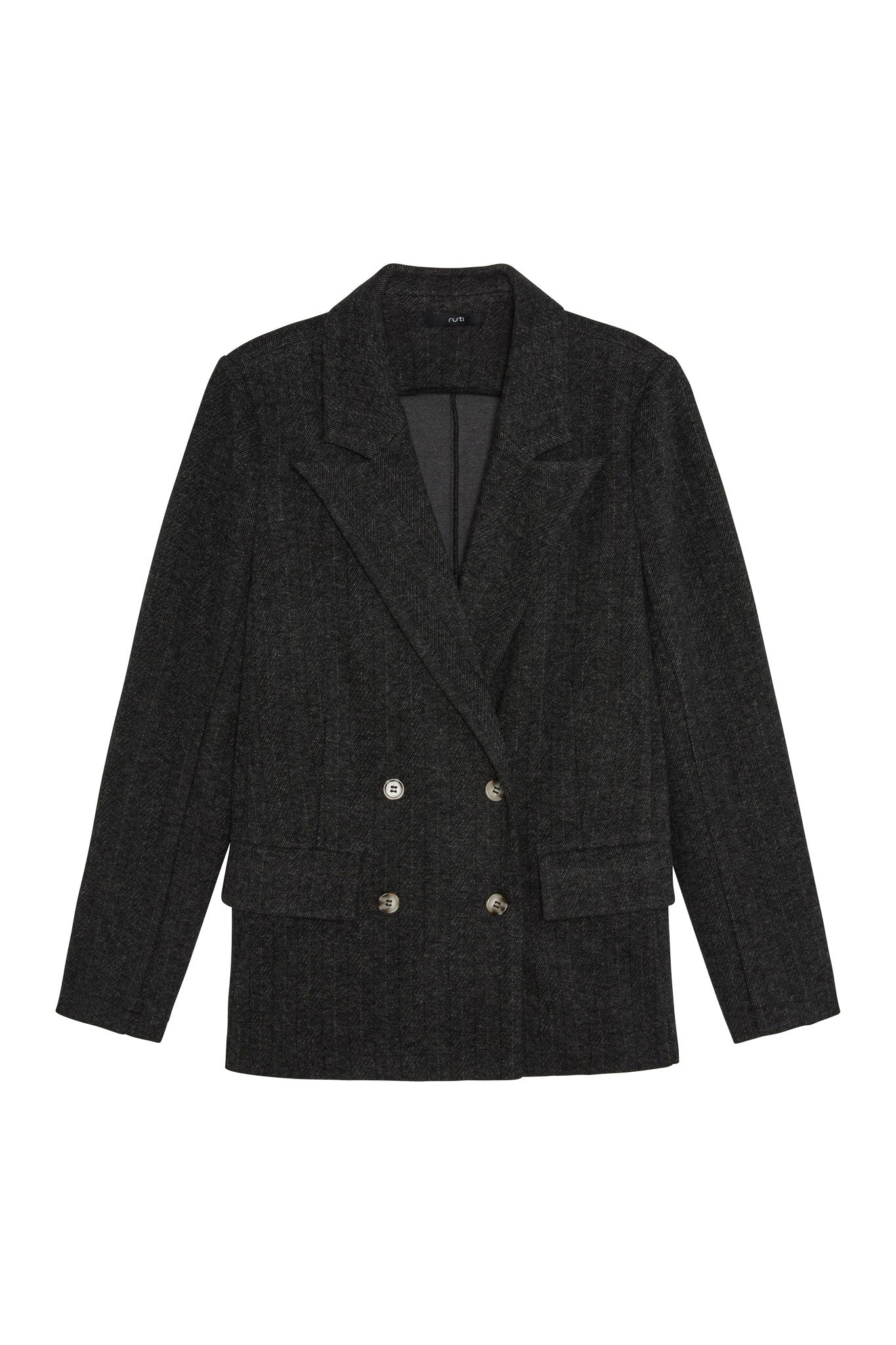 On the Clock Herringbone Blazer